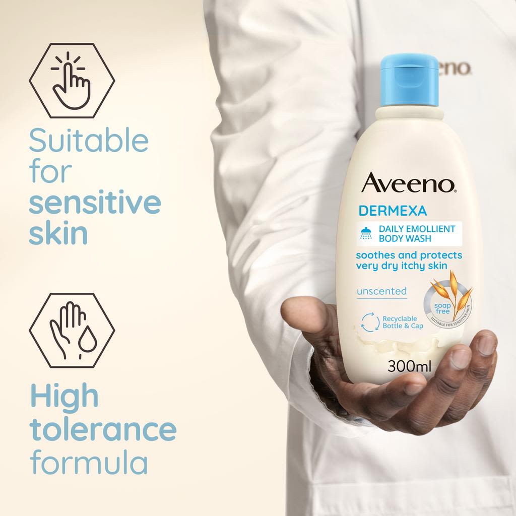 Aveeno Dermexa Daily Emollient Body Wash 300ml - Image 2