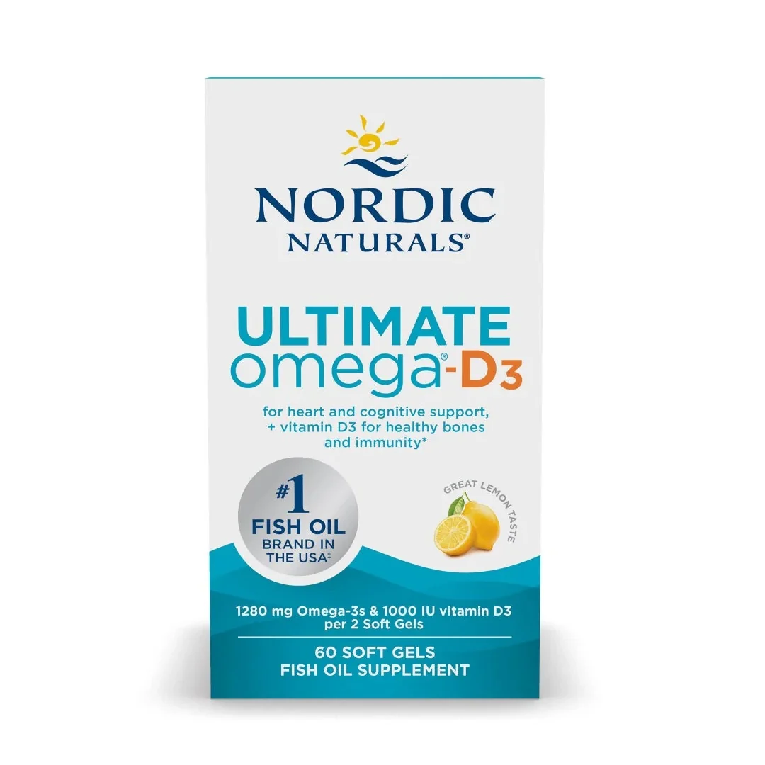 Nordic Naturals Ultimate Omega D3 Fish Oil 60 Soft Gels