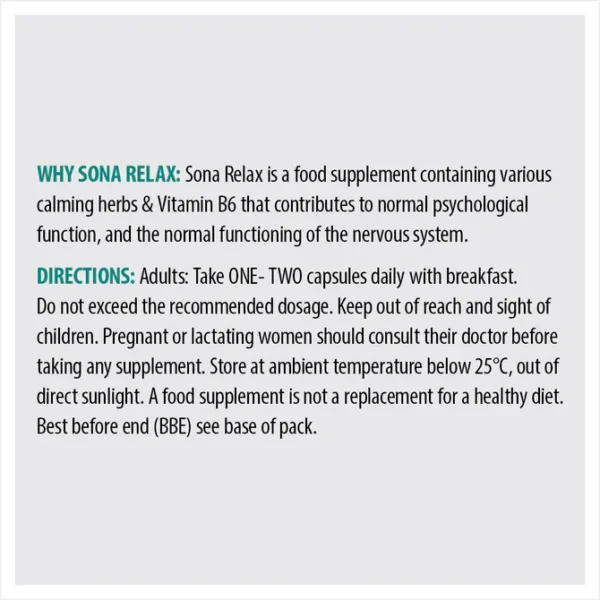 Sona Relax 30 Capsules - Image 3