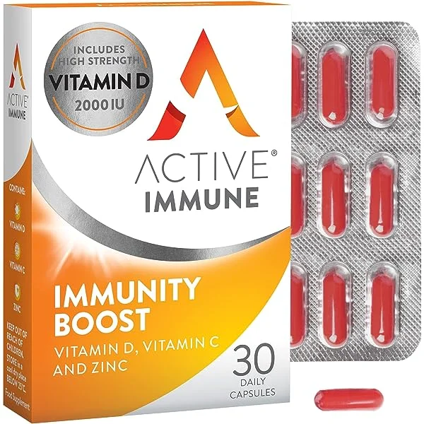 Active Immune Vitamin D + C+ Zinc 30 Caps