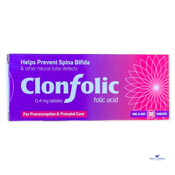 Clonfolic Tabs 0.4mg Folic Acid 98 Tablets