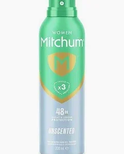 Mitchum 48hr Unscented Anti-perspirant & Deodorant Spray 200ml