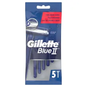 Gillette Blue Ii Fixed Disposable Blades 5 Pack