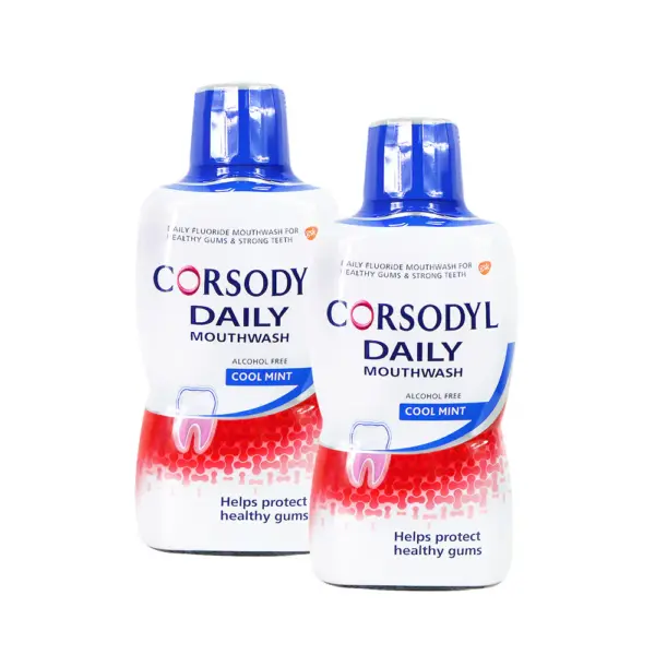 Corsodyl Daily Mouthwash Cool Mint Alcohol Free 500ml