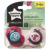Tommee Tippee Fun Style Orthodontic 0-6m Soother 2 Pack No195