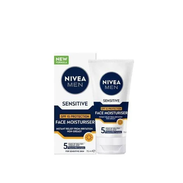 Nivea Men Moisturiser Sensitive Spf 15 75ml