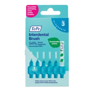 Tepe Size 3 Blue Interdental Brush 6 Pack