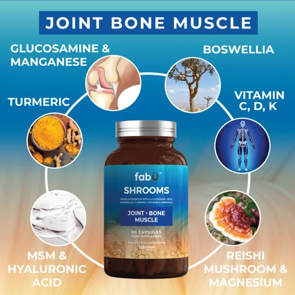 Fabu Shrooms Joint Bone Muscle Capsules 60s - Image 2