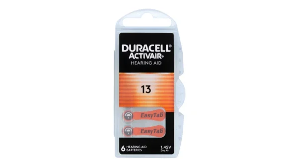 Duracell 13 Hearing Aid Battery 6 Pack