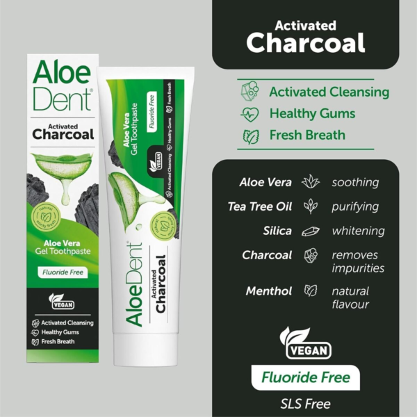 Aloe Dent Activated Charcoal Toothpaste 100ml