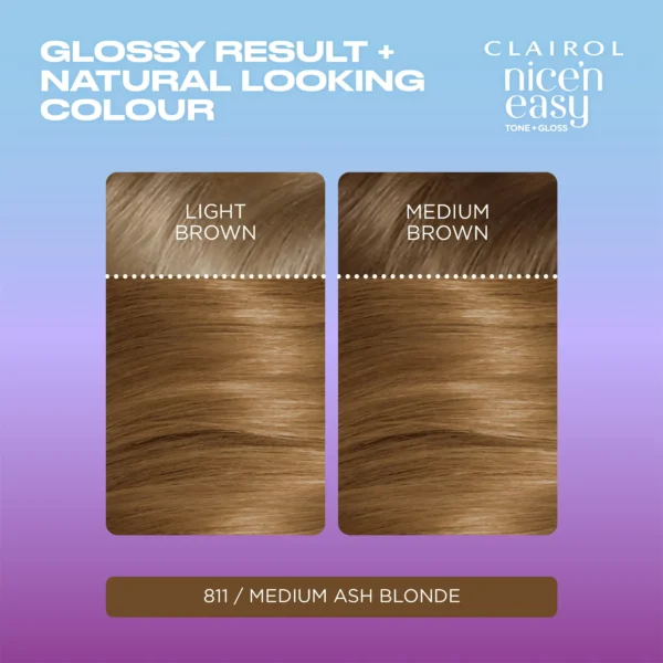 Clairol Nice'N Easy Tone And Gloss Medium Ash Blonde (811/73) - Image 4