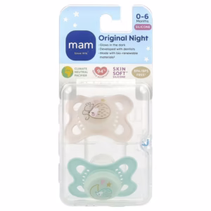 Mam Night 0 - 6m Soother 2 Pack