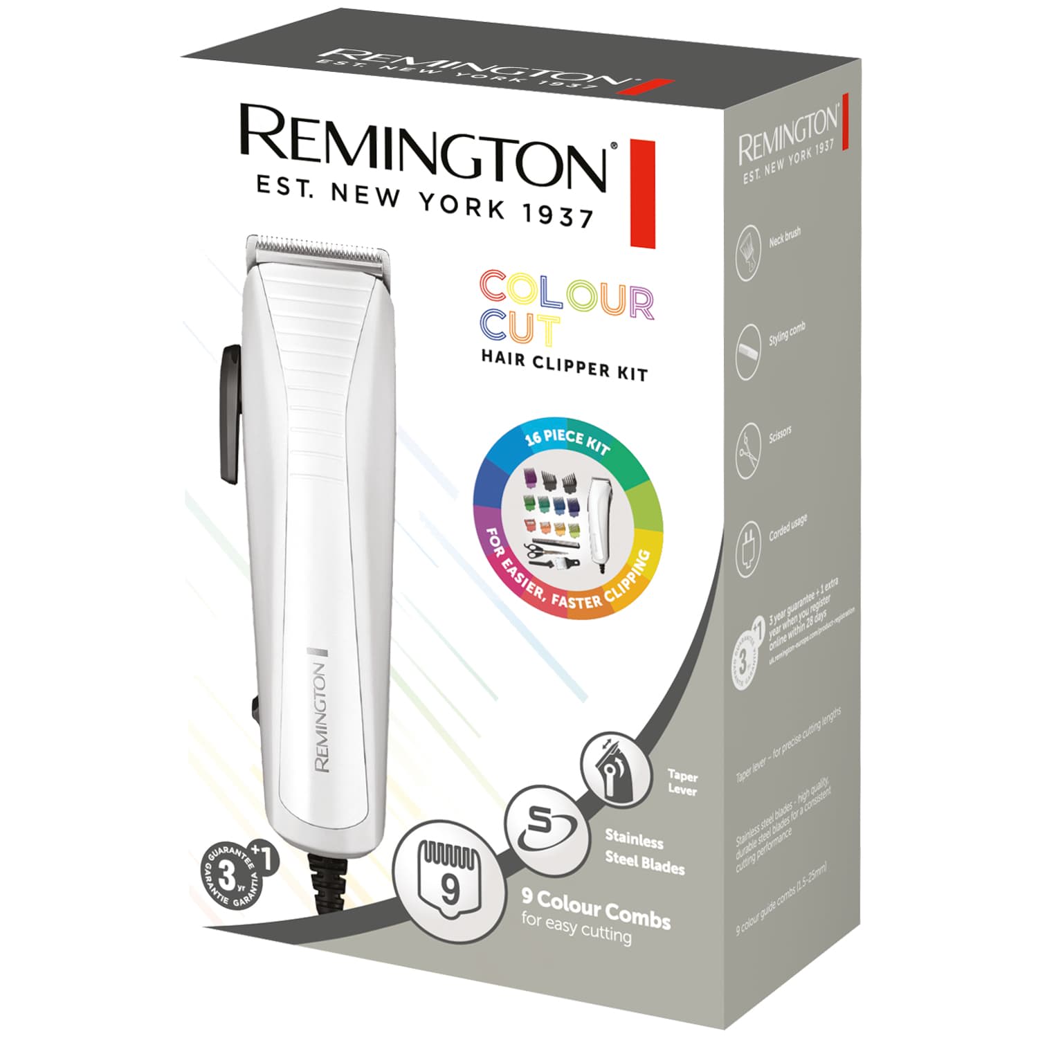 Remington Colour Cut Hair 16 Piece Clipper Set