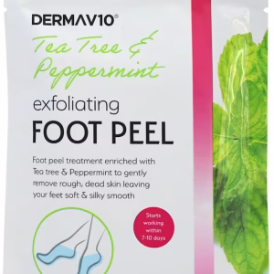 Dermav10 Tea Tree & Peppermint Exfoliating Foot Peel