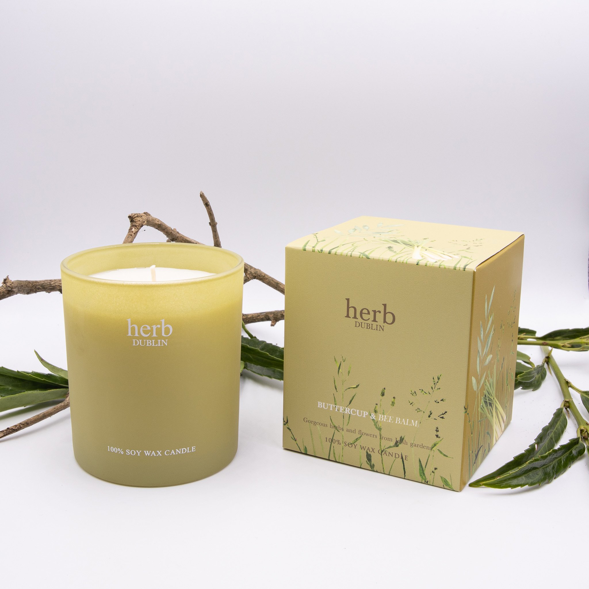 Herb Dublin Buttercup & Bee Balm Soy Wax Candle - Image 2