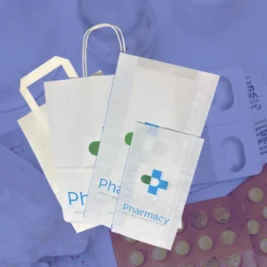 Drimoleague Pharmacy Paper bags. All HSE schemes, private & veterinary prescriptions available.
