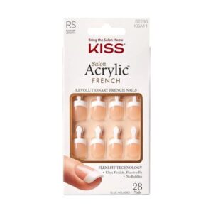 Kiss Salon Acrylic French Nails Real Short