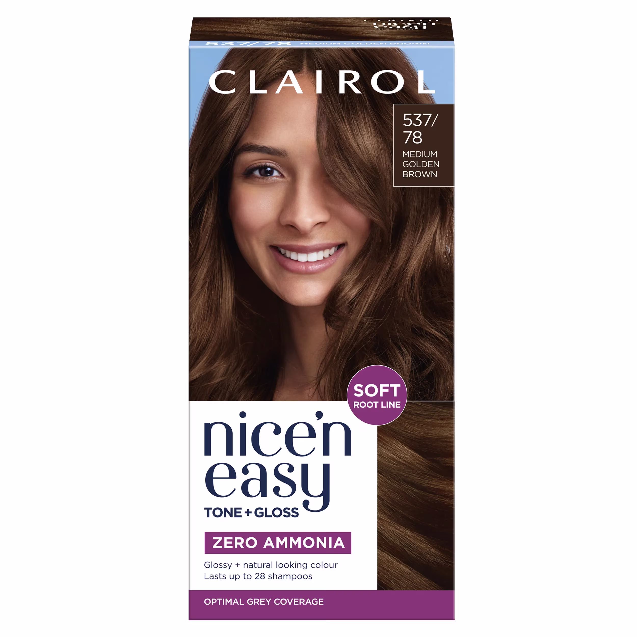 Clairol Nice'n Easy Tone+gloss Medium Golden Brown 537 / 78