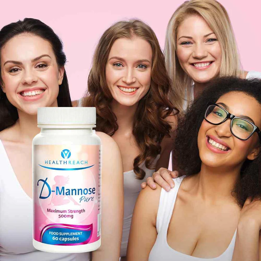 Healthreach D - Mannose Maximum Strength 500mg 60 Capsules - Image 3