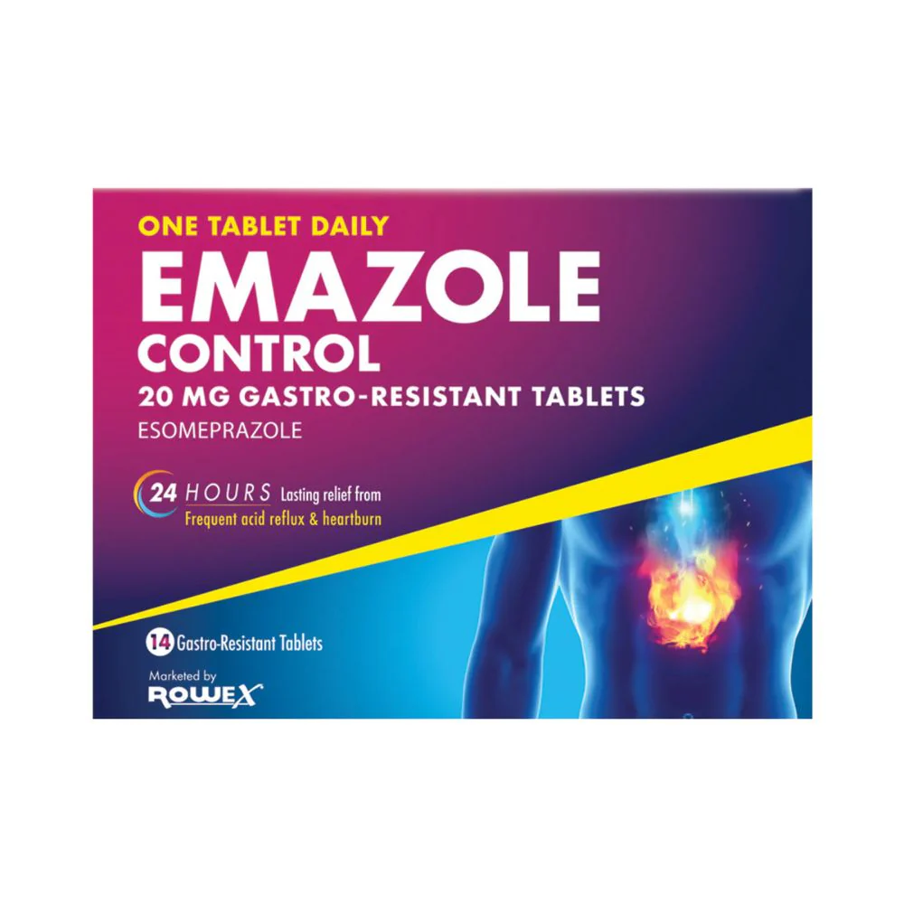 Emazole Control 20mg 14 Gastro-resistant Tablets
