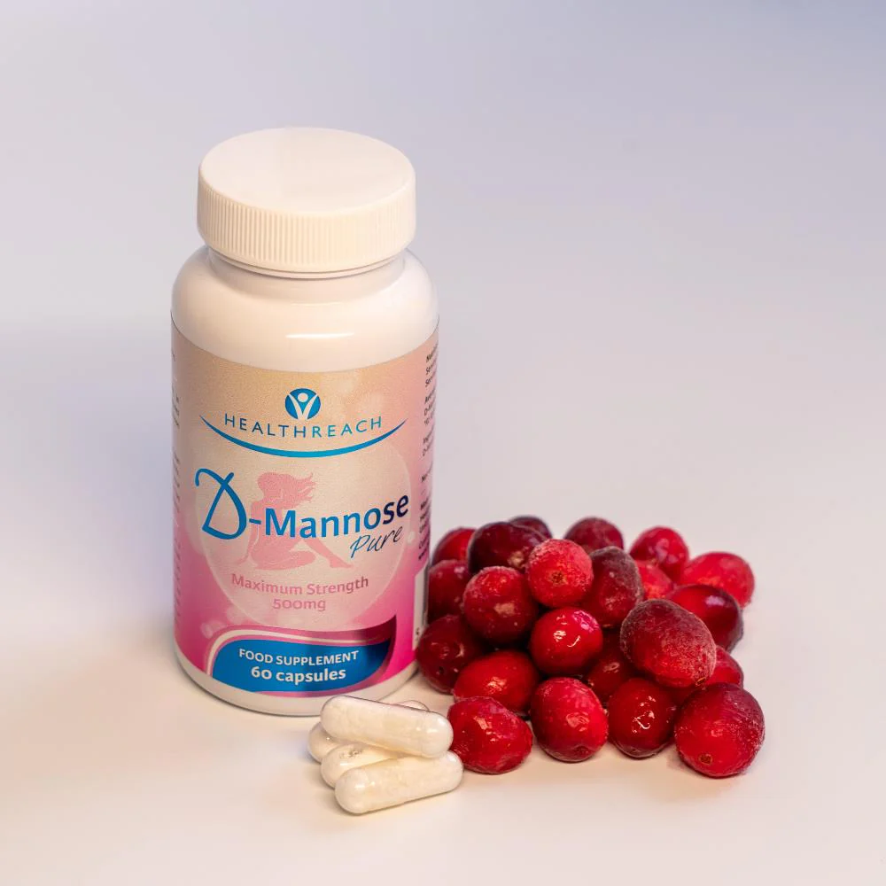 Healthreach D - Mannose Maximum Strength 500mg 60 Capsules - Image 2