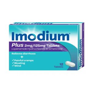 Imodium Plus 2mg/125mg 12 Tablets