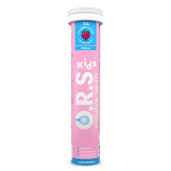 O.r.s Kids Hydration Tablets Strawberry Flavour 24 Soluble Tablets