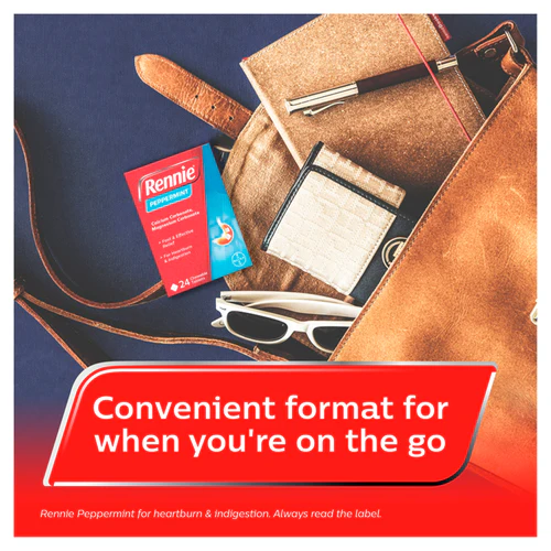 Rennie Peppermint 680mg/80mg 24 Chewable Tablets - Image 2