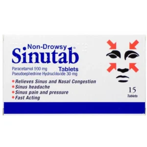 Sinutab 500mg/30mg 15 Tablets