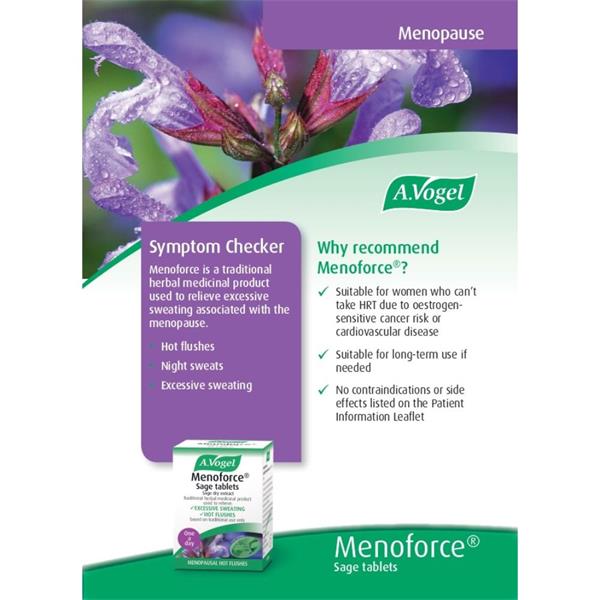 A. Vogel Menoforce Sage Tablets 30 Tablets - Image 2