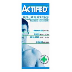 Actifed 30mg/1.25mg Per 5ml 100ml Syrup