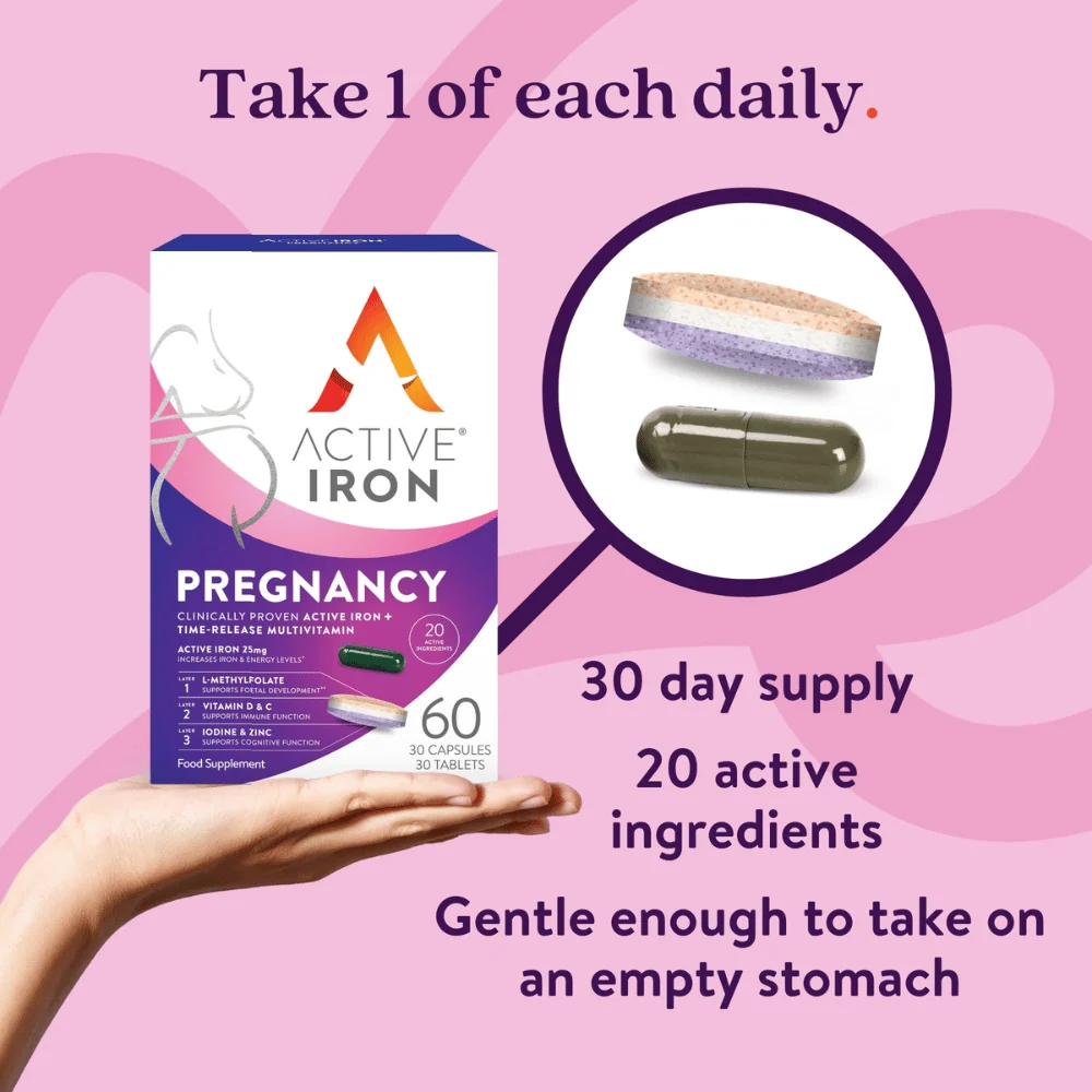 Active Iron Pregnancy 30 Capsules + 30 Tablets - Image 4