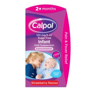 Calpol Infant 120mg/5ml Sugar Free Oral Suspension Strawberry Flavour 60ml
