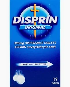 Disprin Original 300mg 12 Dispersible Tablets