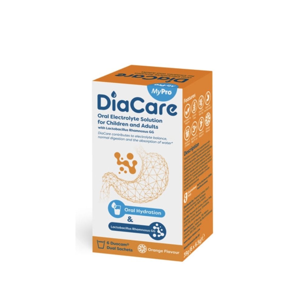 Mypro Diacare Orange Flavour 6 Duocam Dual Sachets