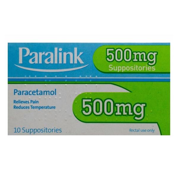 Paralink 500mg 10 Suppositories