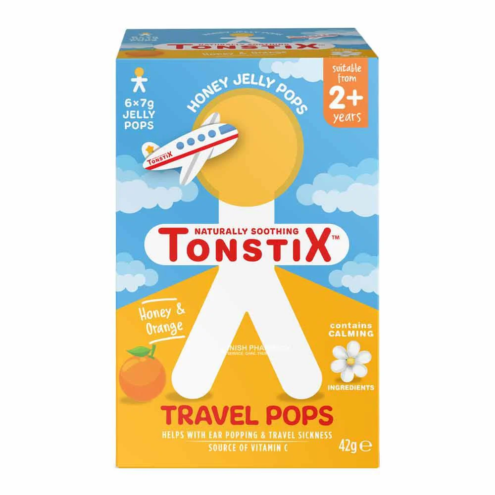 Tonstix Travel Pops Honey & Orange 6 Jelly Pops
