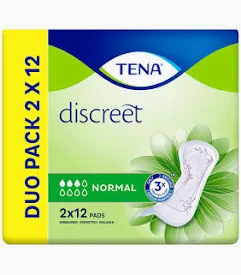 Tena Lady Discreet Normal Duo Pack 24 Pack