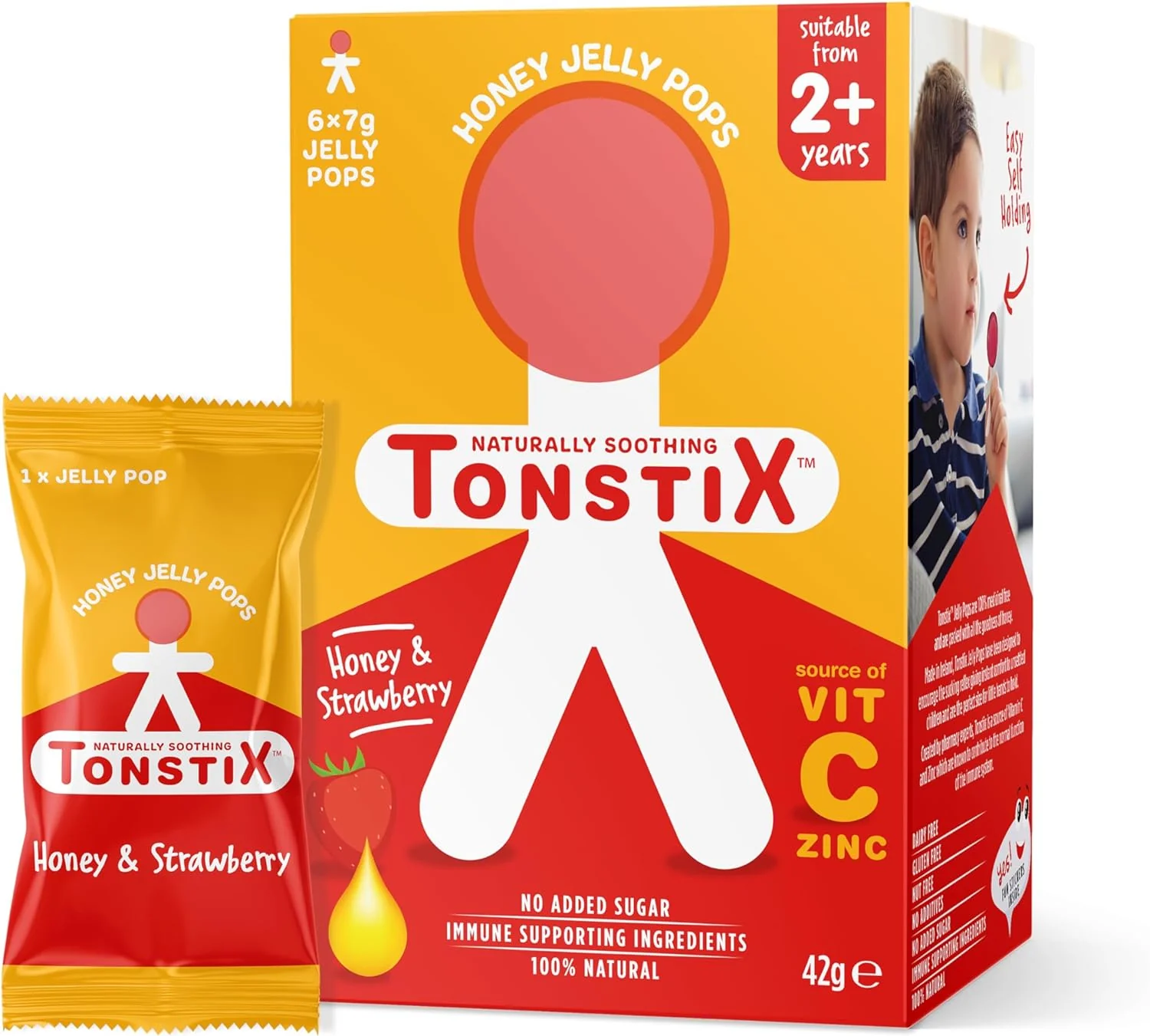 Tonstix Honey & Strawberry 6 Jelly Pops