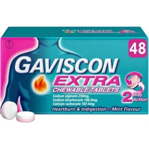 Gaviscon Extra Chewable Tablets Mint Flavour 48 Tablets
