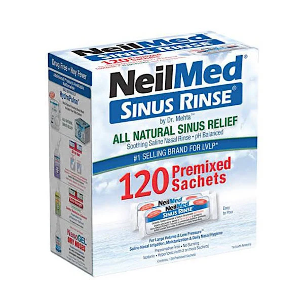 Neilmed Sinus Rinse Refill 120 Premixed Sachets