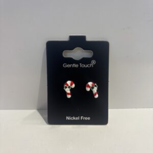 Gentle Touch Christmas Earrings Petite Candy Cane